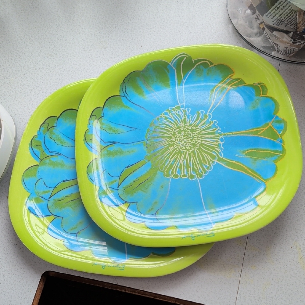 Andy Warhol Presidio Bold Floral Plates Flowers for Tacoma melamine